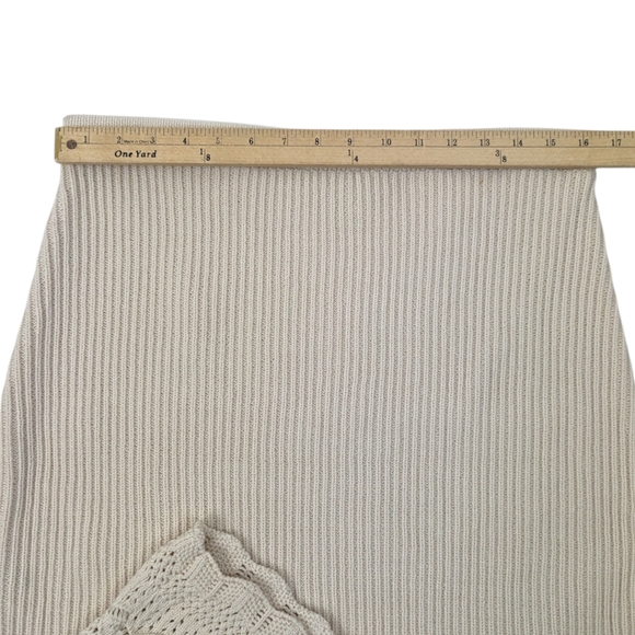 House of Harlow 1960 Sweater Set Crop Top Pencil Skirt NEW Womens Large Ivory - Picture 14 of 16